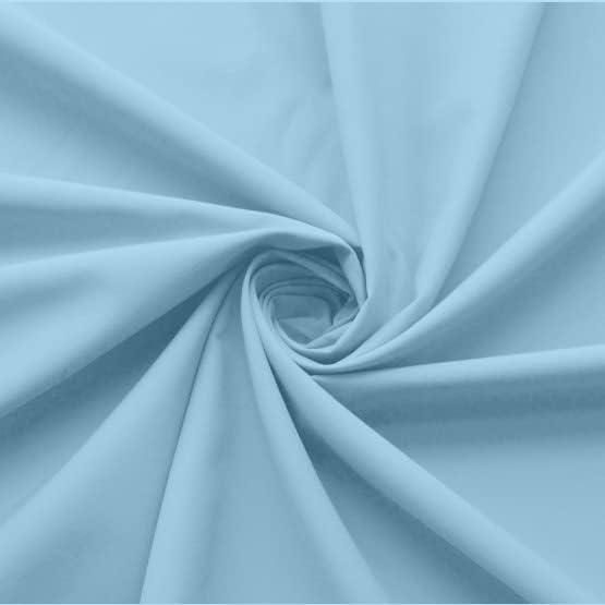 Cottingon Bed Skirt King 14" Drop with Split Corners, 100% Microfiber Soft and Stylish, Dust Ruffle with Platform, Light Blue