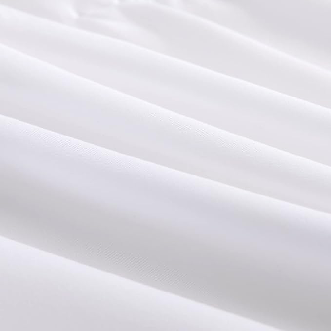 TSUTOMI Bed Skirt Twin Size Ruffled Bed Skirt with Split Corners, 14 Inch Drop Dust Ruffle Bed Skirts with Platform, Gathered Style, 100% Microfiber, White
