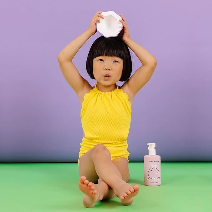 Dabble & Dollop Tropical Mini Bath Bombs & Coconut Shampoo, Body Wash and Bubble Bath for Kids - All Natural Scents, Resealable Pouch, Vegan, Gluten-Free, Cruelty-Free (Pack of 2)
