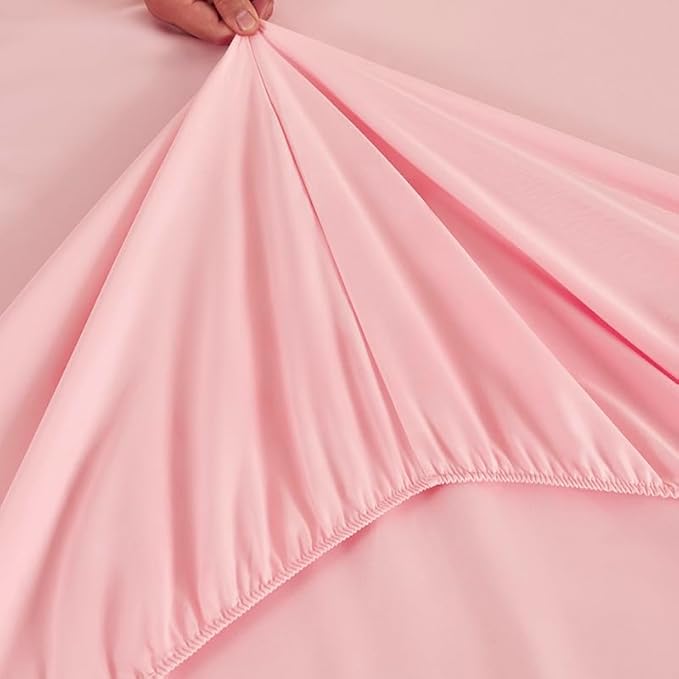 ANGIYUIN Colorful Rainbow Twin Size Comforter Set for Girls Cartoon Clouds Love Hearts Bedding Set with Sheets 6Pcs Kids Bed in A Bag, Pink, Twin