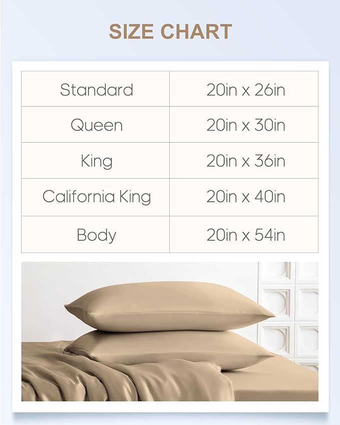 THXSILK Set of 2 100% Mulberry Silk Pillowcase for Hair and Skin Health, 22 Momme Soft and Smooth Pillowcases with Hidden Zipper, Both Sides Premium Grade 6A+ Silk, Standard 20"x26", Taupe