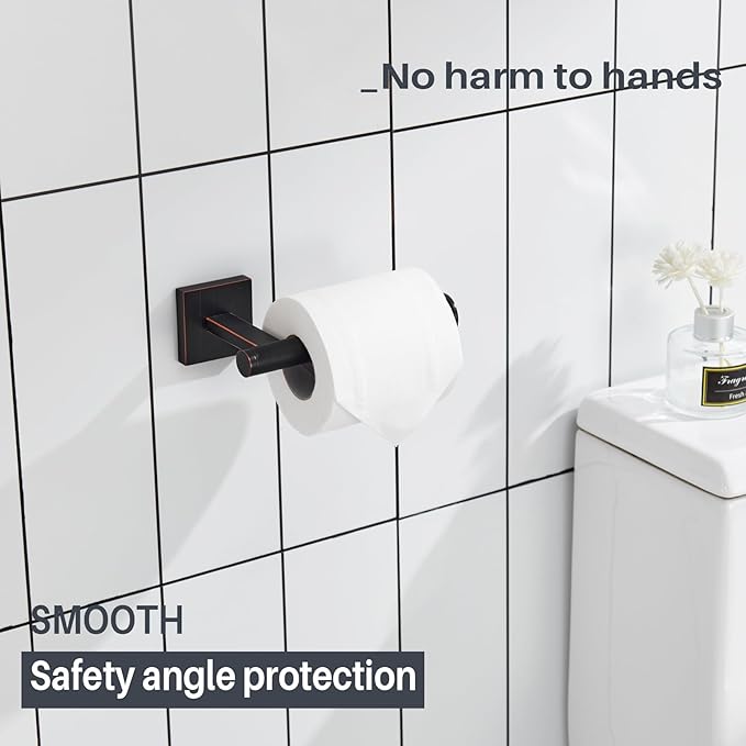 KOKOSIRI Toilet Paper Holder Oil Rubbed Bronze Toilet Roll Holder Hold Mega Rolls Kitchen Bathroom Tissue Paper Dispenser Stainless Steel, B2008ORB