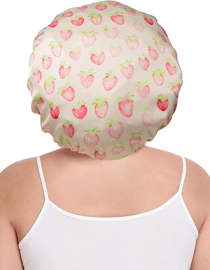 Pleated Silk Sleeping Bonnet with Eye Mask Double Layer Satin Hair Bonnets Sleep Cap for Curly Natural Hair