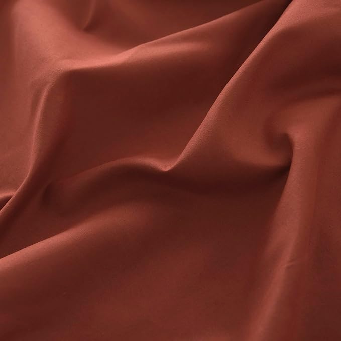Bed Skirt Queen Size Ruffled Bed Skirt with Split Corners, 14 Inch Drop Dust Ruffle Bed Skirt with Platform, Rust, 14'' Queen
