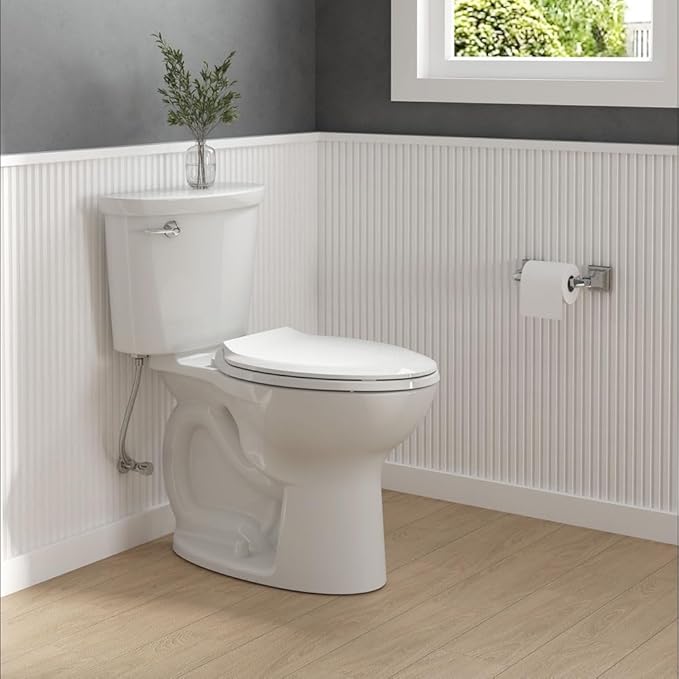 American Standard 5503A00B.020 Slow Elongated Closed Front Toilet Seat, White