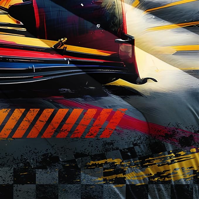 F1 Race Car Comforter Set Queen for Boys,Boys Queen Size Bedding Set Race Car,with 1 Comforter with 2 Pillow Case,F1 Race Car Themed Bedroom Decor