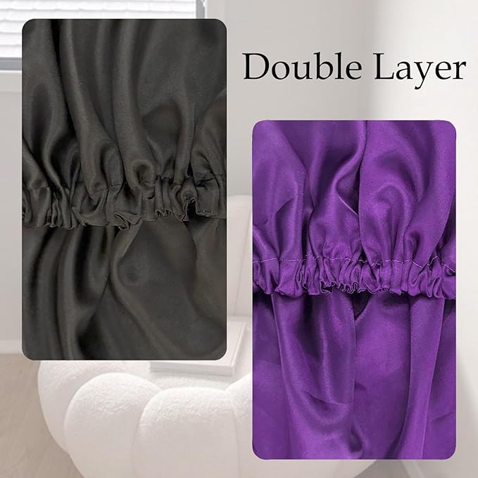 Satin Bonnet Double Layer Silk Bonnet for Sleeping Women Hair Care for Natural Curly