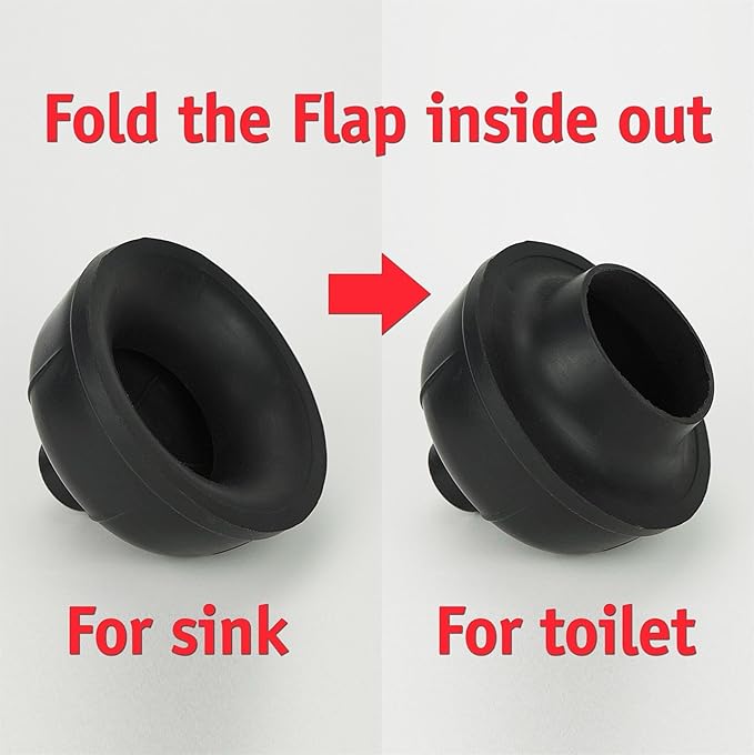 SteadMax Rubber Toilet Plunger, Double Thrust Force Cup, Heavy Duty, Commercial Grade with 18ā Wood Handle (Pack of 3)