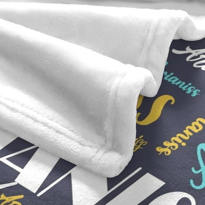 Name Blanket Personalized Blanket for Adult Kids Flannel Customize Throw Blanket Custom (Color 09, 30 x 40 Inches)