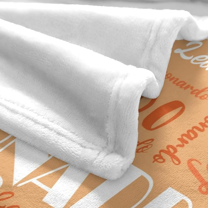 Name Blanket Personalized Blanket for Adult Kids Flannel Customize Throw Blanket Custom (Color 05, 30 x 40 Inches)