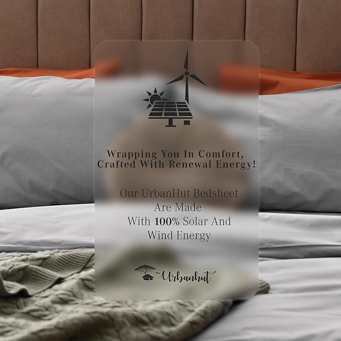 URBANHUT 700 Thread Count Egyptian Cotton Sheets Queen Size, 4Pc Sheet Set Soft Luxury Bed Sheets for Queen Size Bed, Sateen Weave Hotel Sheets, 16'' Elasticized Deep Pocket - Silver Grey