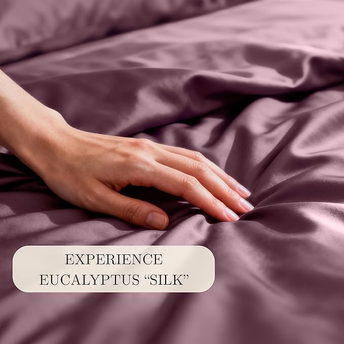 CASILVA Eucalyptus Sheets - Infused with Silver for Anti-Odor, Softer Than Silk Fibers, More Cooling Than Cotton - Perfect for Hot Sleepers & Sensitive Skin - 100% Tencel Lyocell - King Sheet Set
