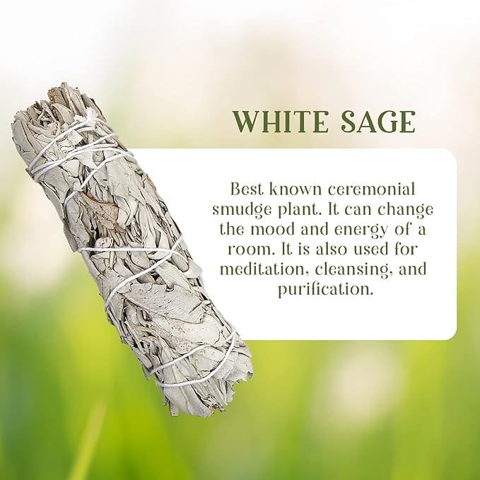 Bulk White Sage Smudge Sticks (50 Pack) | Wholesale Premium Sage Bundles | Burn for Cleansing, Smudging, Removal of Negative Energy from House/Office, Stress Relief | Sustainably Grown