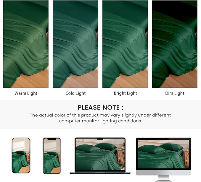 THXSILK 100% Pure Mulberry Silk Duvet Cover Set 3 Piece, 6A+ Grade Luxury Soft Bedding Silk Sheets for Hair and Skin, 1 Pcs Quilt/Comforter Cover with 2 Zippered Pillowcases (Emerald Green, Cal. King)