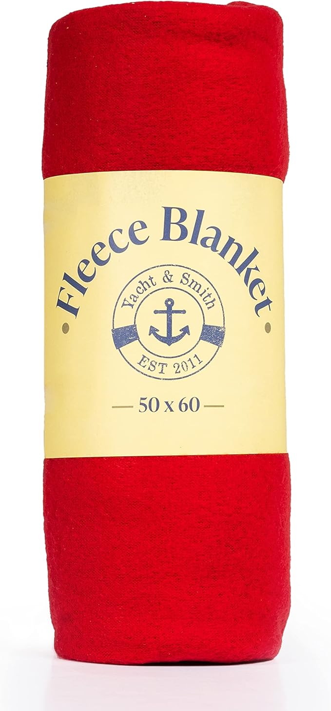 Yacht & Smith Soft Fleece Blankets 50 X 60, Lightweight, Cozy Warm Throws Dark Colorful Blanket Sofa Travel Outdoor, Wholesale