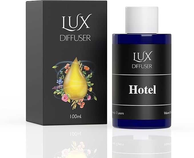Lux Diffuser – Plug-in Waterless Essential Oil Diffuser, Nanotechnology, Silent Wall Scent Machine for Home & Office, Up to 500 Sq. Ft Coverage (Hotel Scent)