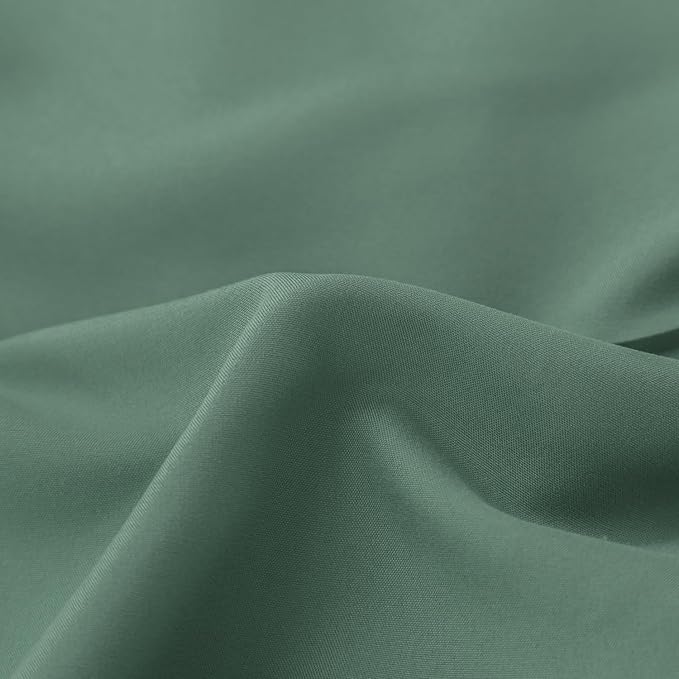 Bed Skirt Ruffled Bed Skirt with Split Corners, 18 Inch Drop Dust Ruffle Bed Skirts with Platform, Sage Green, 18" Twin