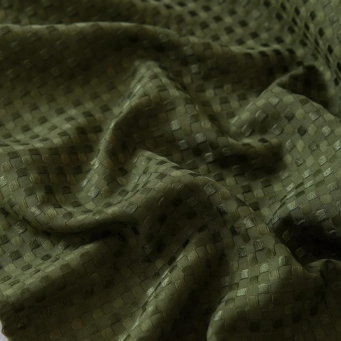 King Bed Skirt, Wrap Around Bed Skirt with Pleated Corner, 18 Inch Drop Pleated Waffle Weave Bedskirts, Anti-Slip, Microfiber, Green, 18'' King