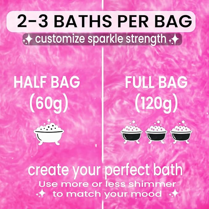 Pink Grapefruit Shimmer Bath Bomb in A Bag - Handmade Essential Oil Scented Bath Bombs for Women,Kids and Men - Bulk Bathbomb Fizzies Perfect for Boys and Girls All Ages (Small, Pink)