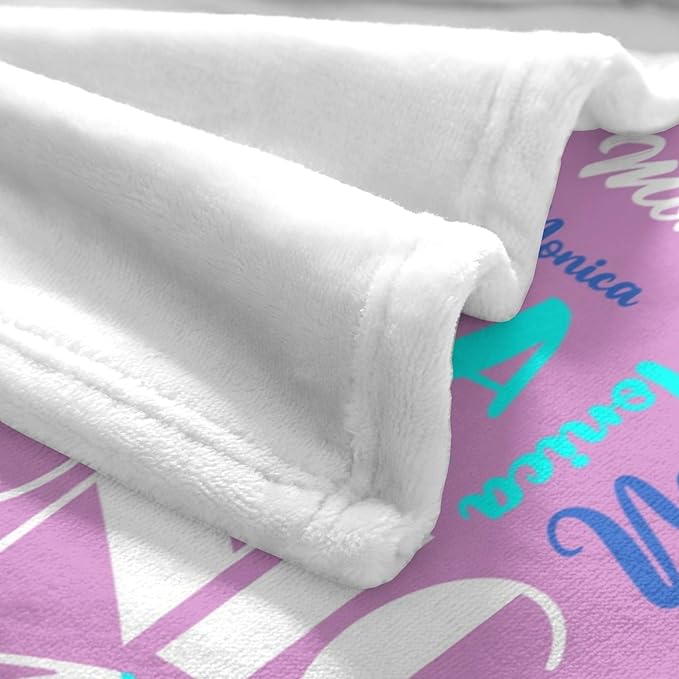 Name Blanket Personalized Blanket for Adult Kids Flannel Customize Throw Blanket Custom (Color 27, 30 x 40 Inches)