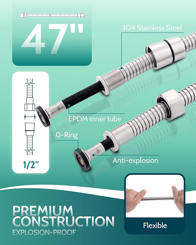 LUFEIDRA Handheld Bidet Sprayer for Toilet-Adjustable Water Pressure Jet Spray with Bidet Hose for Feminine Wash, New Premium Stainless Steel Muslim Shower Toilet Bidet Cloth Diaper Sprayer Set