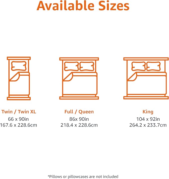 Amazon Basics Lightweight Microfiber Comforter Sets, 3-Pieces, Off White, Floral, Full/Queen