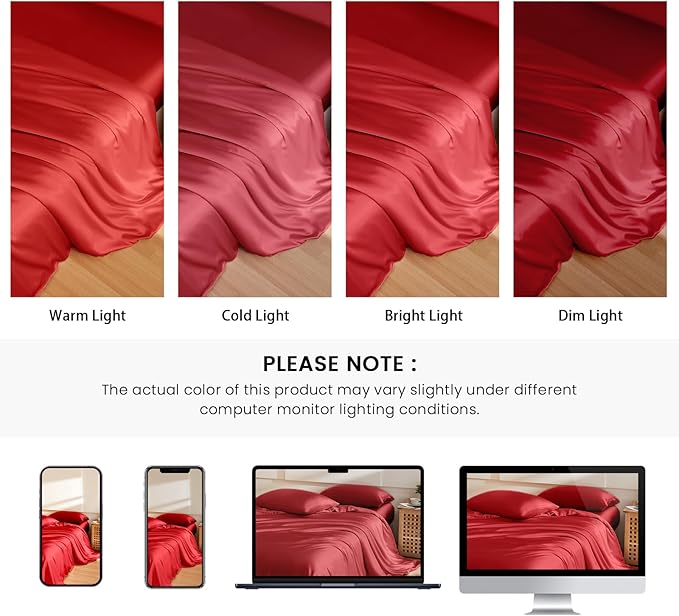 THXSILK 100% Pure Mulberry Silk Duvet Cover Set 3 Piece, 6A+ Grade Luxury Soft Bedding Silk Sheets for Hair and Skin, 1 Pcs Duvet/Quilt/Comforter Cover with 2 Zippered Pillowcases (Red, Full)