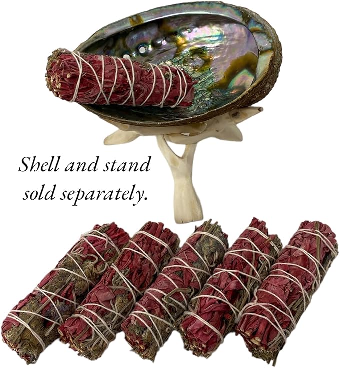 NESSASTORES - White Sage Dragon's Blood & Lavender 4 inch smudge stick bundles for cleansing and meditation. #JC-078 (16 pcs)