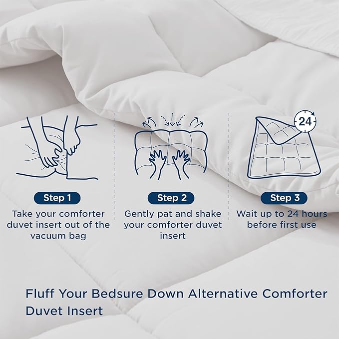 Bedsure Comforter Duvet Insert - Quilted Comforters Oversized King Size, All Season Duvet, GentleSoft Down Alternative Bedding, with 8 Tabs, Gifts for Women, Mustard Yellow, Oversized King 116x98