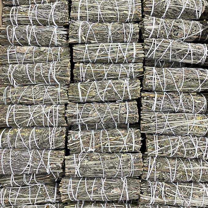 NessaStores 8 Dried Lavender Smudge Sticks, 4 Inch Hand Tied, All Natural, Ethically Sourced for Home Cleansing, Stress Relief, & Clearing Negative Energy. JC-144