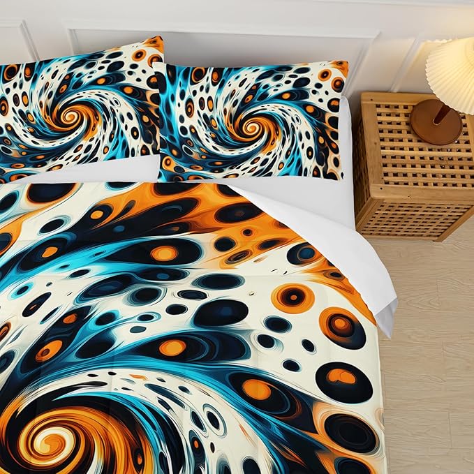 Leopard Print Geome Comforter Set Queen Size,Leopard Print Bedding Set Queen
