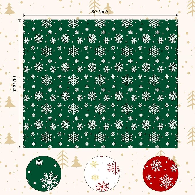 Touchat Christmas Throw Blanket, Sherpa Christmas Blankets, Fuzzy Fluffy Soft Cozy Blanket, Fleece Flannel Plush Microfiber Blanket for Couch Bed Sofa (50" X 60",Green Snowflake)