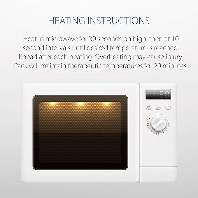 Core Products MicroBeads Moist Heat Therapy Microwave Pack - Great Holiday Gift - Small Heating Pad 5" X 12"