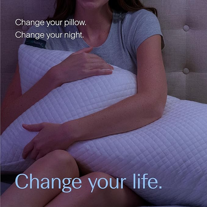DreamyBlue Signature Pillow w/Adjustable Loft β’ Shredded Memory Foam Fill β’ Neutral Alignment for Side, Back, and Stomach Sleepers β’ Washable Bamboo Rayon Cover β’ CertiPUR-US Certified Foam (King)