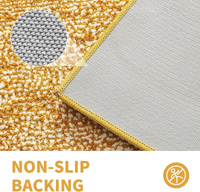 CozeCube Bath mats for Bathroom Non Slip, Fluffy Absorbent Microfiber Bath mat Washable, Aesthetic Bathroom Rugs, Long Harvest Gold Bath mat, Harvest Gold, 47" x 24"