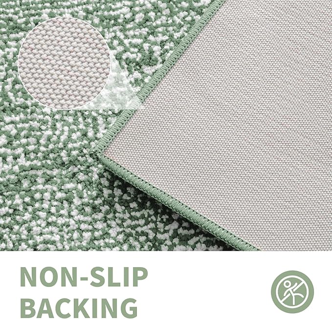 CozeCube Bath mats for Bathroom Non Slip, Fluffy Absorbent Microfiber Bath mat Washable, Aesthetic Bathroom Rugs, Long Sage Green Bath Runner, Sage Green, 59" x 24"