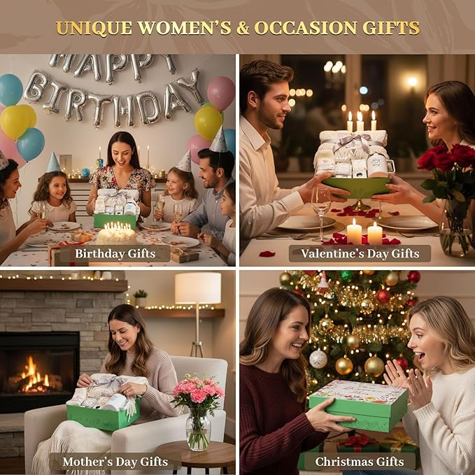 Self Care Gifts for Women Get Well Soon Gift Baskets,Christmas Birthday Gifts for Women Spa Care Package,Thank You Thinking of You Sympathy Gift Box for Mom, Her, Friend, Sister, Wife