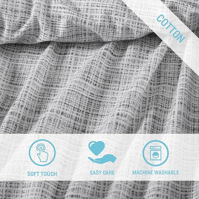 Tommy Bahama - King Sheets, Washed Percale Cotton Bedding Set, Soft & Breathable Bedroom Decor with Deep Pockets (Raffia Linen Grey, King)
