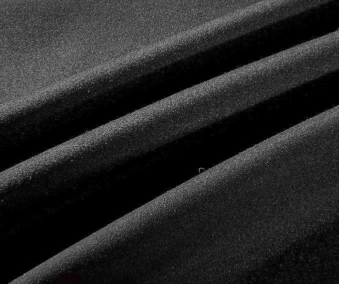Sheets & Beyond Wrap Around Solid Microfiber Luxury Hotel Quality Fabric Bedroom Gathered Ruffled Bedding Bed Skirt 14 Inch Drop (Full, Black)
