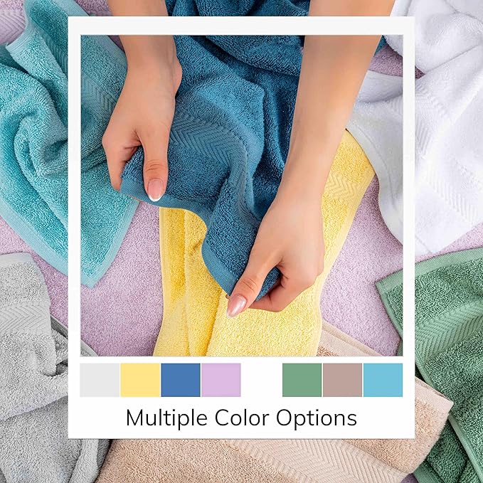 TEXTILOM 6 Pcs Bath Towel Set – Hotel and Spa Quality & Soft & Absorbent & Quick Dry Bath Towels for Bathroom –100% Turkish Cotton Bathroom Towels Set (2 Bath Towels,2 Hand Towels,2 Washcloths)-Black