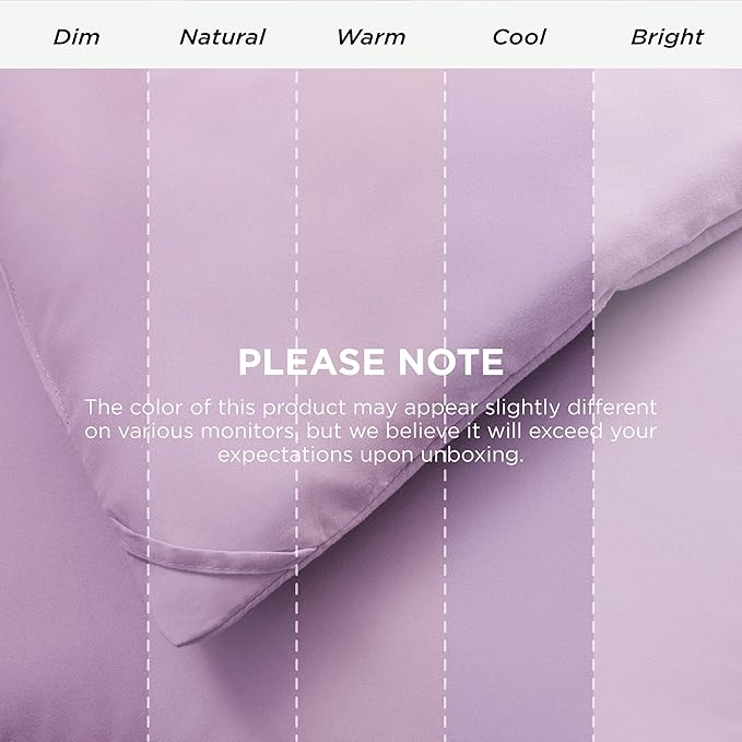 Bedsure Comforter Duvet Insert - Quilted Comforters King Size, All Season Duvet, GentleSoft Down Alternative Bedding, with 8 Tabs, Gifts for Women/Men, Light Purple, King 90 x 102 Inches