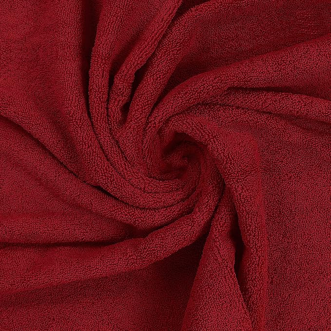 Utopia Towels 8 Piece Premium Towel Set, 2 Bath, 2 Hand, and 4 Wash Cloths, 600 GSM 100% Ring Spun Cotton, Highly Absorbent Towels for Bathroom, Gym, Hotel, and Spa, Red