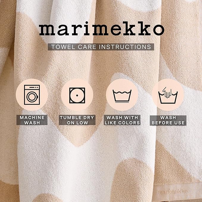 MARIMEKKO Räsymatto Terry Cotton Hand Towel – Polka Dot Patterned Hand Towels – 28 in x 20 in
