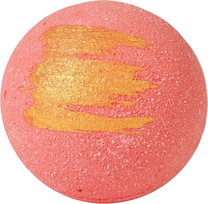 ANIHANA Bath Bombs with Coconut Oil, Paraben Free, Hand-Crafted Luxury Fizzers, Refreshing Peach Smoothie Scent, 6.3 oz Each, 3 Pack