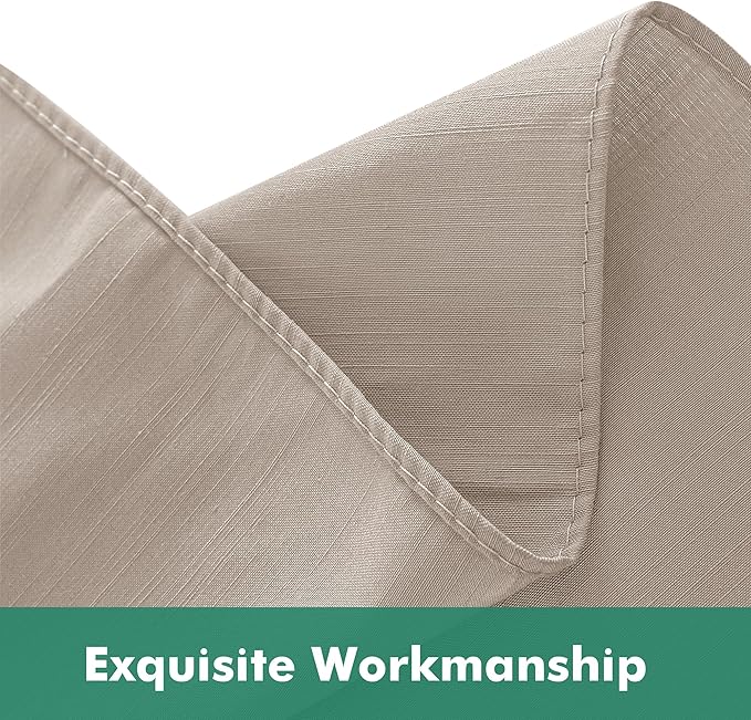 Biscaynebay Wrap Around Bed Skirts with Split Corners for Queen Beds 14" Drop, Light Camel Elastic Dust Ruffles Adjustable Easy Fit Wrinkle & Fade Resistant Silky Luxurious Fabric Machine Washable
