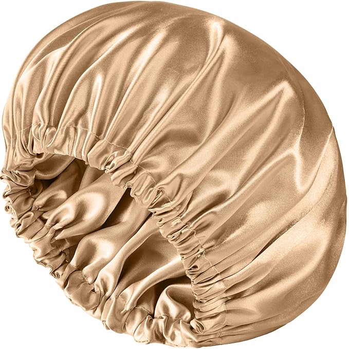 Satin Bonnet Double Layer Silk Bonnet for Sleeping Women Hair Care for Natural Curly