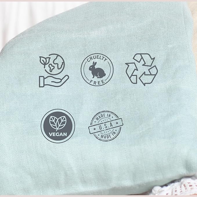Sacksy Thyme Microwave Heating Pad - 100% Linen Cover, Unscented, Size 18x7, Comforting Heat Pad for Cramps, Back,Neck,Shoulders, Leg Pain, Hot Microwavable Heat Pack, Color: Silver Sage, Made in USA