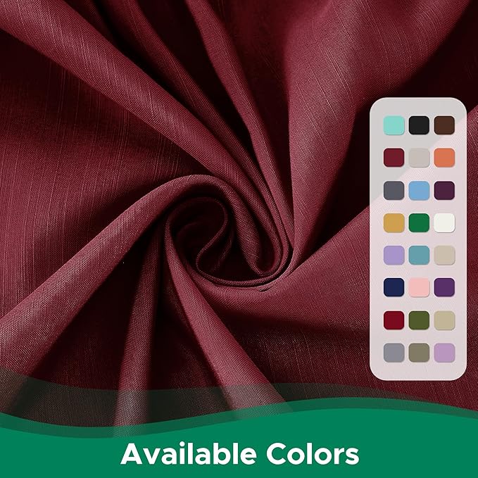 Biscaynebay Wrap Around Bed Skirts for Queen Beds 17" Long Drop, Burgundy Adjustable Elastic Dust Ruffles Easy Fit Wrinkle & Fade Resistant Silky Luxurious Fabric Solid Machine Washable