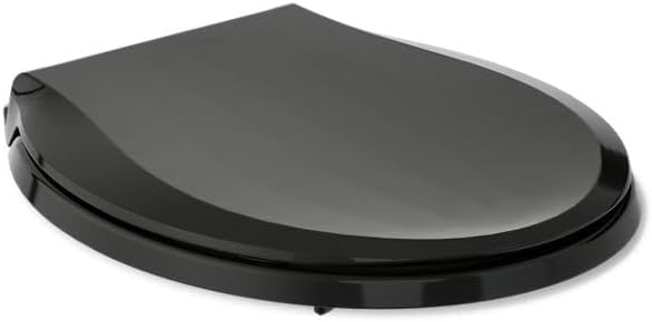 KOHLER 4639-RL-7 Cachet ReadyLatch Round Toilet Seat Soft Close, Black