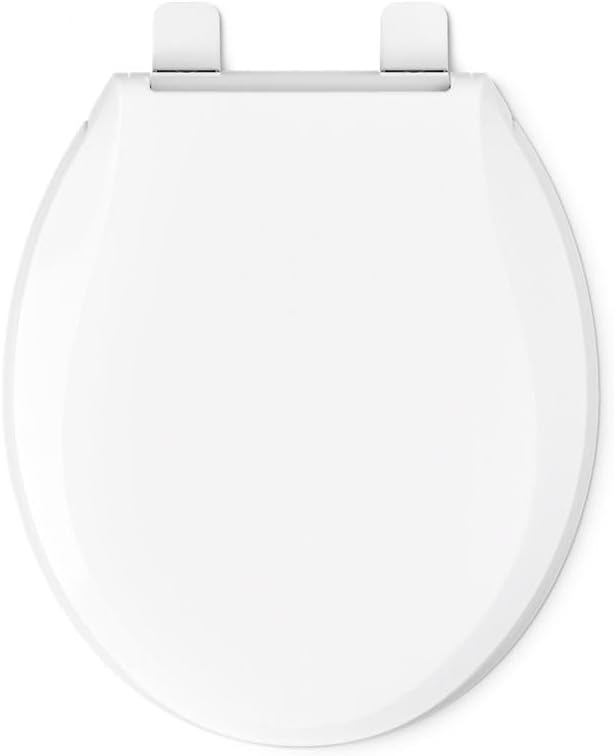 KOHLER K-35585 Cachet Recycled Plastic, Readylatch, Quiet-Close, Soft Close Round Toilet Seat